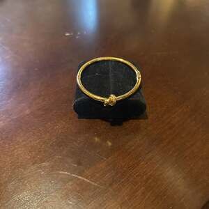 Kate Spade New York Sailor’s Knot Gold-Plated Hinged Bangle Bracelet